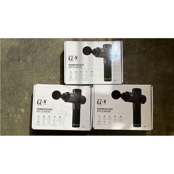 (3) EZ-X CARBON PREMIUM MASSAGERS
