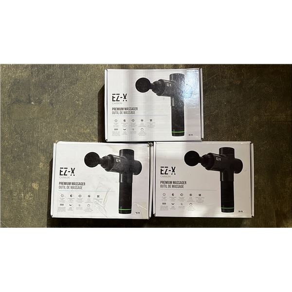 (3) EZ-X CARBON PREMIUM MASSAGERS