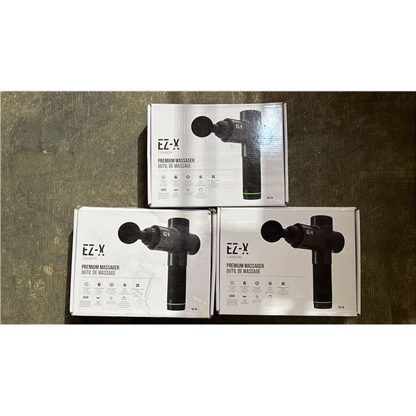 (3) EZ-X CARBON PREMIUM MASSAGERS