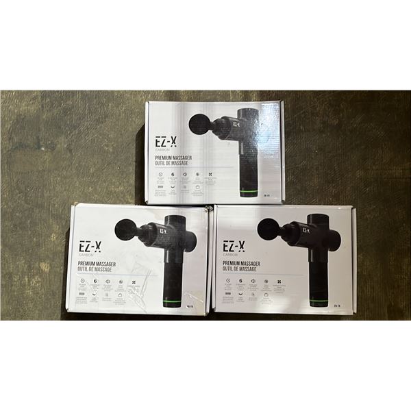 (3) EZ-X CARBON PREMIUM MASSAGERS