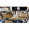 Image 1 : SHELF OF ASSORTED ITEMS INCLUDING LCD TV WALL MOUNT, FC2050, STEEL BATTERY UNIT & MORE