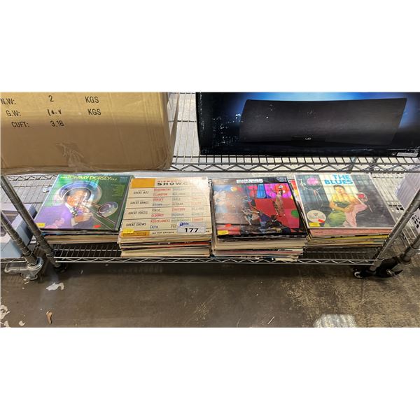 SHELF OF ASSTD VINYL ALBUMS INCLUDING: GORDON LIGHTFOOT, ROBERTA FLACK, NAT KING COLE & MORE
