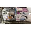 Image 2 : SHELF OF SALTON ELECTRIC KETTLES, MAGNETIC SPICE TINS, & VACUUM SEALER