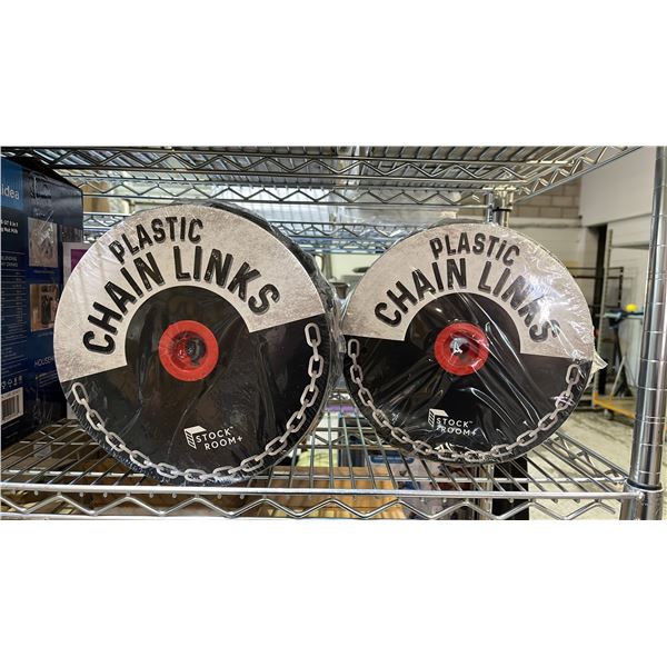 (2) ROLLS OF *NEW* PLASTIC CHAIN LINKS
