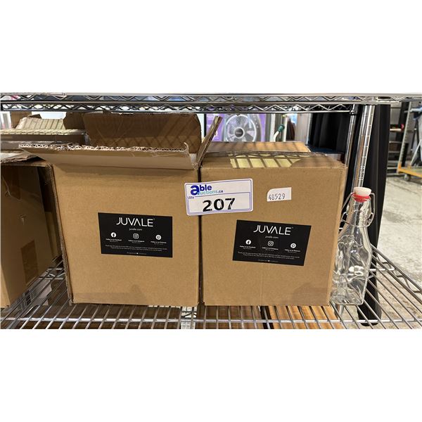 (4) BOXES OF JUVALE SWING TOP GLASS BOTTLES