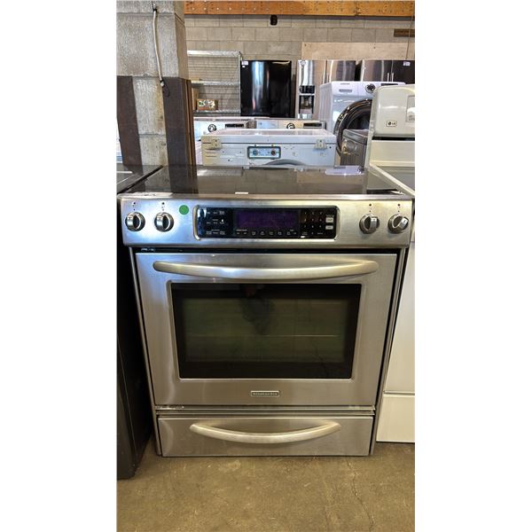 KITCHENAID FLAT TOP ELECTRIC RANGE WITH CONVECTION OVEN