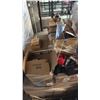 Image 2 : PALLET OF ASSTD. ITEMS: FINGER PUPPETS, MEN'S JACKETS, "BEST MOM" DECORATIVE CUTTING BOARDS & MORE