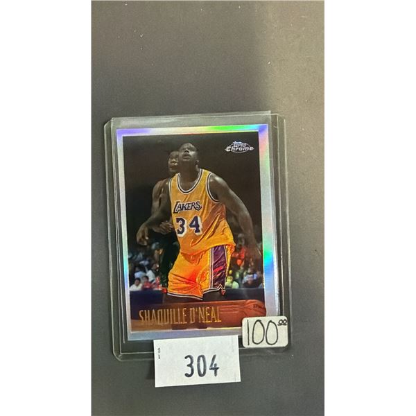 1996 TOPPS CHROME #220 SHAQUILLE O'NEAL BASKETBALL CARD