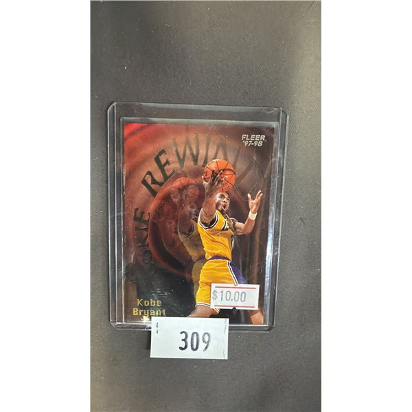 1998 FLEER ROOKIE REWIND #3/10 KOBE BRYANT BASKETBALL CARD