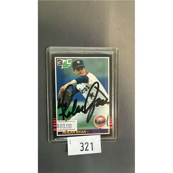 AUTOGRAPHED 1984 DONRUSS #216 NOLAN RYAN BASEBALL CARD (UNKNOWN AUTHENTICITY)