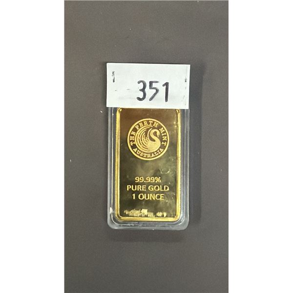 *FAKE* THE PERTH MINT AUSTRALIA 99.99% PURE GOLD 1 OUNCE BAR