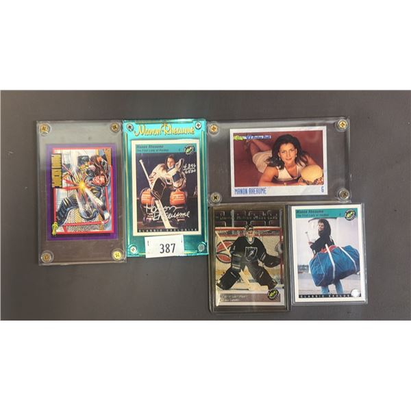 ASSORTED MANON RHEAUME HOCKEY CARDS