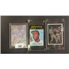 Image 1 : (3) ASSORTED BASEBALL CARDS INCLUDING; HANK AARON, CAL RIPKEN, JR., NOLAN RYAN & REGGIE JACKSON