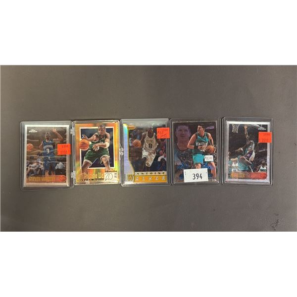 ASSORTED BASKETBALL CARDS INCLUDING; ANTOINE WALKER, RAY ALLEN. STEPHON MARBURY & MORE