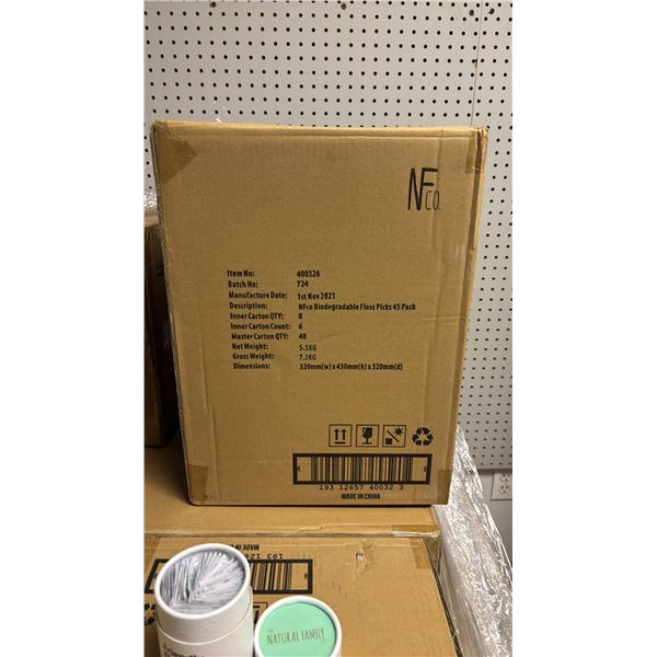 *NEW* CASE OF THE NATURAL FAMAILY CO FRIENDLY FLOSSERS BIODEGRADABLE FLOSS PICKS