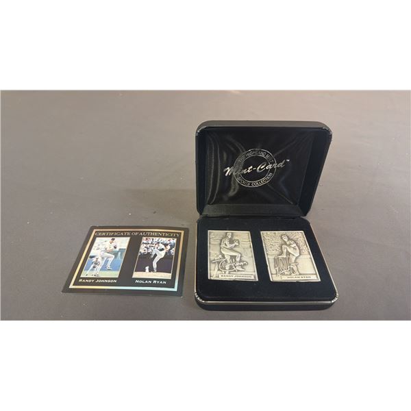 THE HIGHLAND MINT LIMITED EDITION (459/500) 2 TROY OZ .999 SILVER MINI MINT CARD SET - NOLAN RYAN &