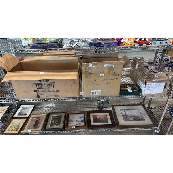 SHELF OF ASSORTED SPORTS & COLLECTIBLE CARDS