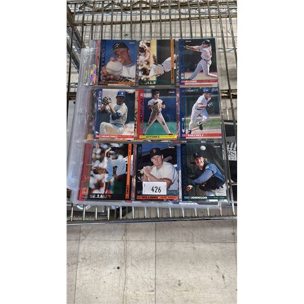 SLEEVES OF ASSORTED BASEBALL CARDS