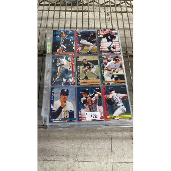 SLEEVES OF ASSORTED BASEBALL CARDS