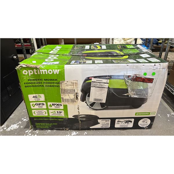 OPTIMOW ROBOTIC MOWER IN BOX *WORKING CONDITION UNKNOWN/MAY BE MISSING PARTS & OR PIECES*