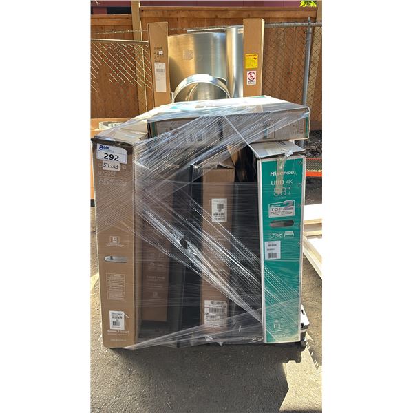 PALLET OF ASSORTED LED SMART TVS *WORKING CONDITION UNKNOWN/MAY BE MISSING PARTS & OR PIECES/MUST