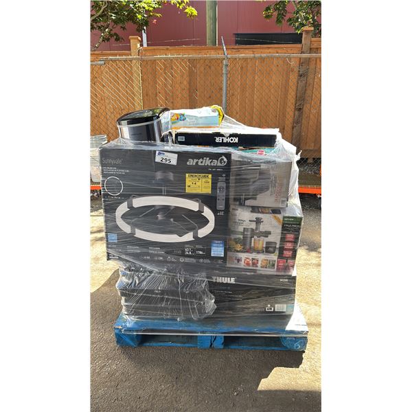 PALLET OF ASSTD. ITEMS: FUR REAL DOG, ARTIKA LED CEILING FAN, FRIGIDAIRE ICE MAKER & MORE *WORKING