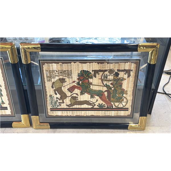 FRAMED EGYPTIAN PAPYRUS ARTWORK