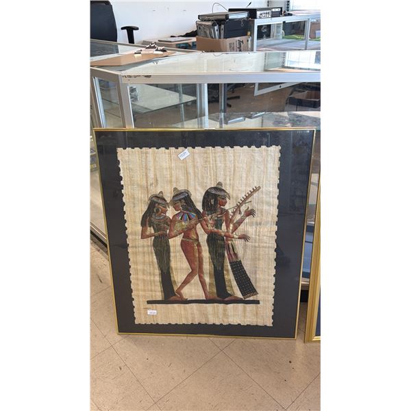 FRAMED EGYPTIAN PAPYRUS ARTWORK