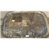 Image 2 : LARGE ORNATE SERVING PLATTER W/ LION INSIGNIA ON BACK, MADE IN ENGLAND
