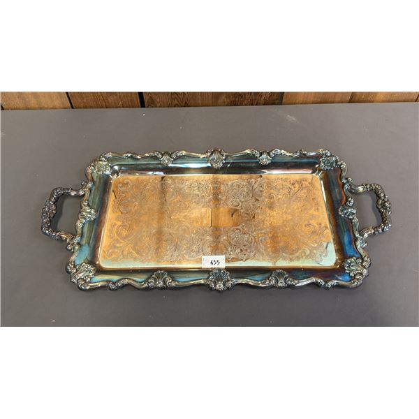 SILVER PLATED TRAY MARKED FB ROGERS
