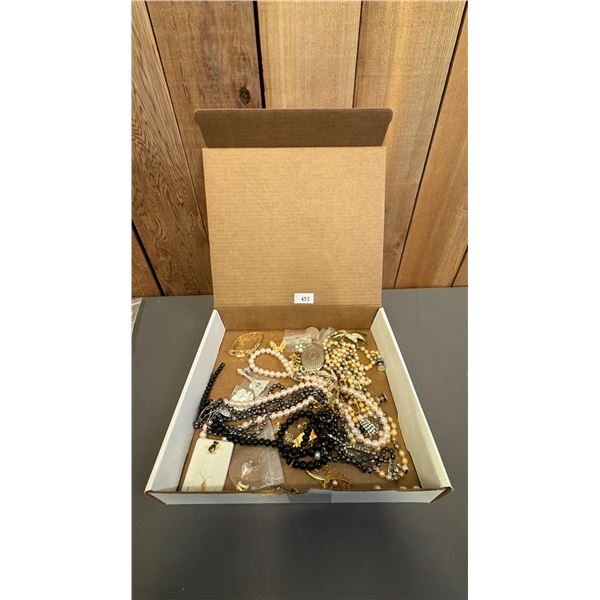 BOX OF MISC COSTUME JEWELRY
