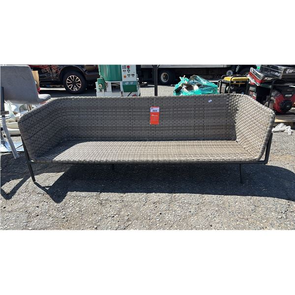 SUNBRELLA OUTDOOR WICKER SOFA *NO CUSHIONS/MAY BE MISSING PARTS & OR PIECES*