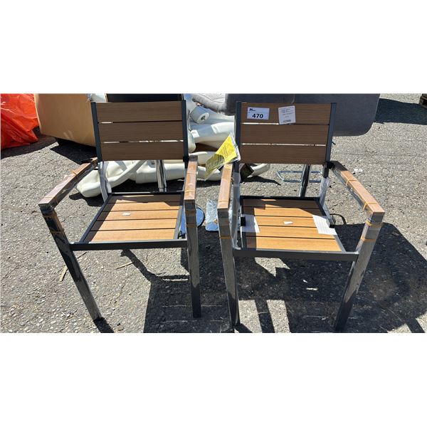 (2) ARMED PATIO CHAIRS *WORKING CONDITION UNKNOWN/MAY BE MISSING PARTS & OR PIECES*