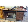Image 1 : 2-DRAWER WOOD DESK, ARTICULATING TV WALL MOUNT & KATANA WITH RUSTY BLADE