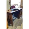 Image 3 : 2-DRAWER WOOD DESK, ARTICULATING TV WALL MOUNT & KATANA WITH RUSTY BLADE