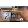 Image 4 : 2-DRAWER WOOD DESK, ARTICULATING TV WALL MOUNT & KATANA WITH RUSTY BLADE