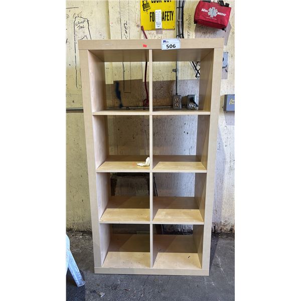 8-CUBBY WOOD STORAGE SHELF