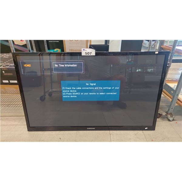 SAMSUNG 51" 530 SERIES PREMIUM HD 1080P PLASMA TV WITH WALL MOUNT BRACKETS ON THE BACK