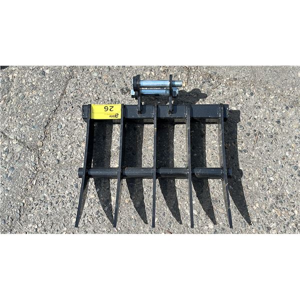 *NEW* AGROTK MINI EXCAVATOR 500MM RAKE-12EX-PZ20 ATTACHMENT