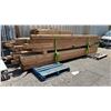 Image 1 : BUNDLE OF ASSORTED LENGTH AND WIDTH NOTCHED/FITTED DOUGLAS FIR LAMINATE WOOD UP TO 17.5' LONG