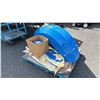 Image 1 : PALLET OF CHOP/MITER SAW TABLE WITH EXTRACTION HOOD & HARDWARE
