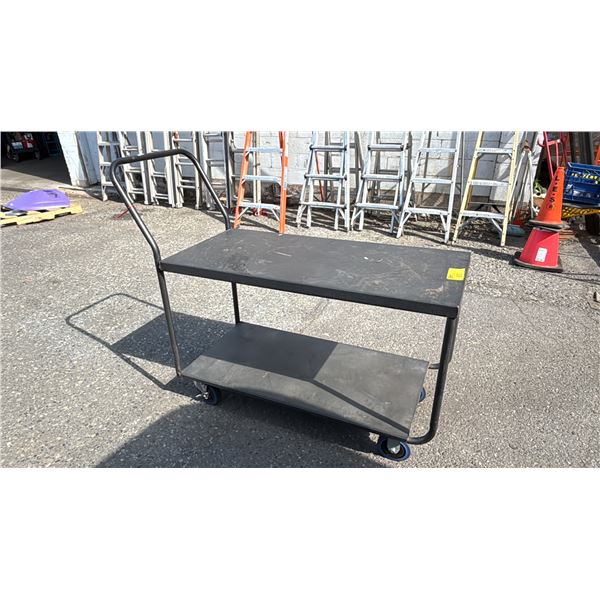 METAL 2-TIER PUSH CART