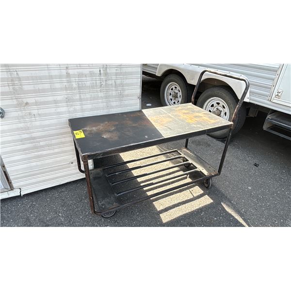 METAL 2-TIER PUSH CART