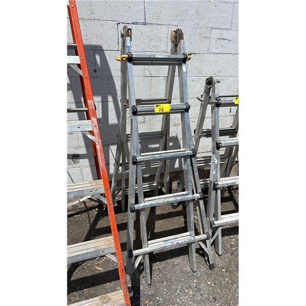 MASTERCRAFT ADJUSTABLE 5' ALUMINUM STEP/EXTENSION LADDER