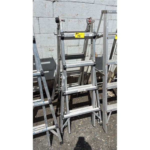 INDUSTRIAL LITE ADJUSTABLE 4' ALUMINUM STEP/EXTENSION LADDER