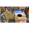 Image 2 : SHELF OF BARRICADE TAPE, BRIGHT GALVANIZING SPRAY, BOX OF BEAM CLAMPS,BOX OF HEX FLANGE BOLTS & MORE