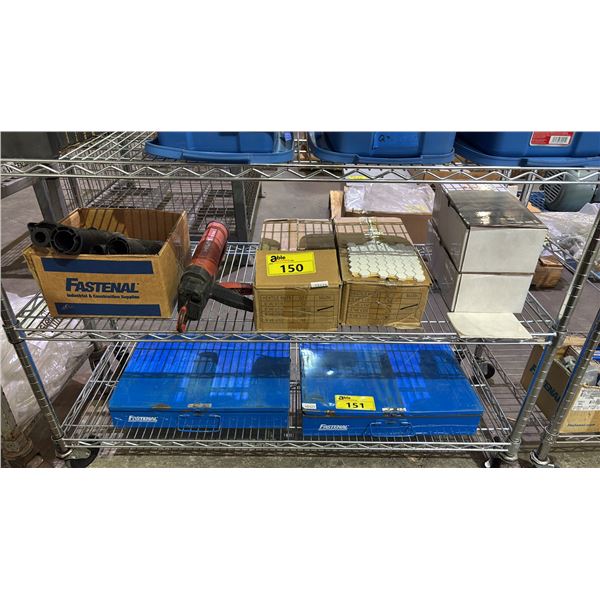 HILTI MANUAL ADHESIVE DISPENSER WITH ACCESSORIES (2) BOXES OF HEXAGON MOSAIC TILES & MORE