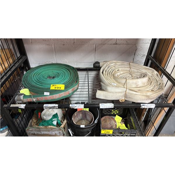 (2) VINTAGE FIRE HOSES