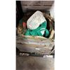 Image 2 : SHELF OF VINTAGE BUCKETS, METAL WIRE, HARD HATS & MORE