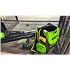 Image 2 : GREENWORKS PRO CORDLESS PACKBACK BLOWER & GREENWORKS PRO CORDLESS WEED EATER *NO BATTERIES/NO